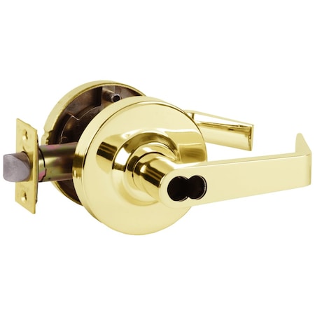 Arrow Lock Grade 2 Cylindrical Lock, Entrance Function, SFIC Prep Less Core, Sierra Lever, 3-11/32-in Rose Diam MLX81-SR-03-IC